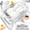 KIDIZ® Baby Badewanne | Babywanne platzsparend & faltbar | Badebecken Duschwanne für Neugeborene Kleinkinder 0-24 Monate | Reisedusche tragbar für Babys | Bathtub ergonomisch mit Thermostat & Kissen