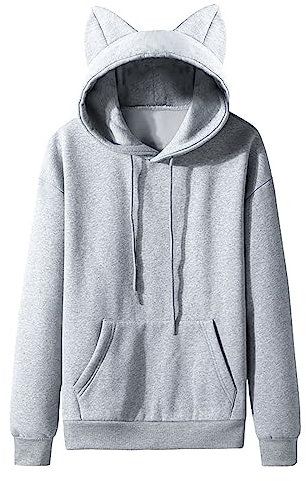 2023 /Winter Katze Ohr Fleece Paar Einfarbig Mit Damen Hoodie Für Damen 21 Sweatshirt Herren Sweatshirt Mit Print