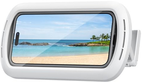 Lamicall Handyhalterung Dusche Wasserdicht Handyhalter- [Bessere Klangqualität] IPX6 Waterproof Shower Phone Holder mit 480° Drehung, Wasserfeste Handyhülle für Bad/Badewanne/Wand, 4-7” Smartphone