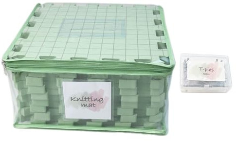 Vdaxvme 9 x Blockiermatten für Stricken, Häkelprojekte, Häkel-Blockierbrett, Stricken, Blockiermatten mit Gittern