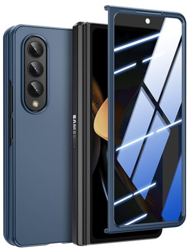 Doeshine for Samsung Galaxy Z Fold 4 Case Ultra Slim, [Built-in Privacy Screen Protector][Anti-Peeping], Thin Slim Full Body Phone Case, Lightweight Skin-Friendly, Hard PC Cover for Z Fold 4 (Gold)