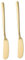 CLISPEED 2Pièces Couteau à Beurre Acier Inoxydable Set de Spatule Multi-usage pour Crème Fromage Confiture Ustensiles de Cuisine Élégants Doré