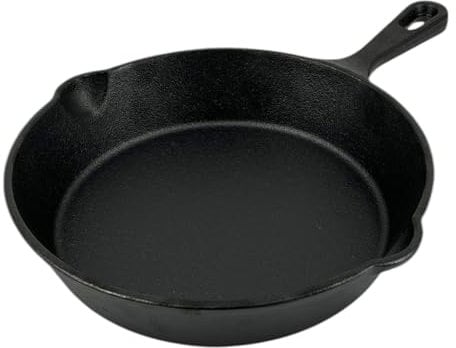 Chabrias Ltd 12/30cm Round Square Pre-Seasoned Cast Iron Skillet Frying Pans Non Stick Cookware for Indoor & Outdoor Use – Works on Grill, Oven, Stovetop & Induction