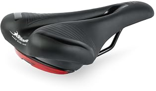 Selle Bassano - Viale Ergofit Sport M SIL (mit integriertem Licht), Fahrradsattel mit Ergofit-Technologie, bequem und ergonomisch, hergestellt in Italien