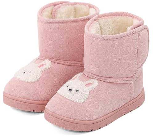 LACOFIA Stivali Invernali Bambina Stivaletti Neve Caldi Fodera con Suola in Gomma Antiscivolo 21-29 EU