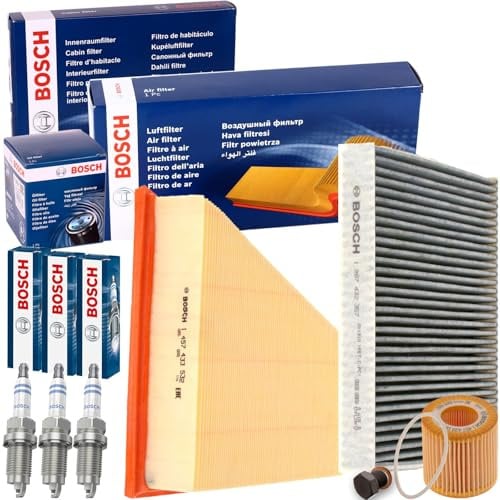 Filterset+Zündkerzen | 1457433532+1987432357+1457429194+0242236565+12281 passend für Fabia 1+2 Polo 6R 9N Ibiza 4