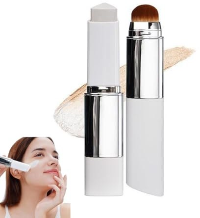 LAKPYN 1 Pièce Fond de teint Clarivelle 2-en-1 Auto-Adaptatif, Fond De Teint En Stick Chartming Changeant De Couleur, Avec Pinceau, Convient à Tous Types De Peau (Natural)