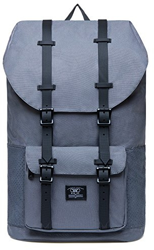 KAUKKO Laptop-Rucksack, funktionelle Outdoor-Tasche für Reisen & Camping, Studentenrucksack für Studenten, Grau Jnl-d3-09, one size, Tagesrucksack