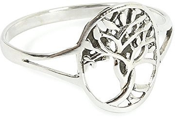 Solid 925 Sterling Silver Tree Of Life Ring in sizes G-Z (G)