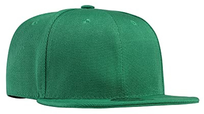 Underground Kulture Plain Flat Peak Snapback Baseball Cap Green