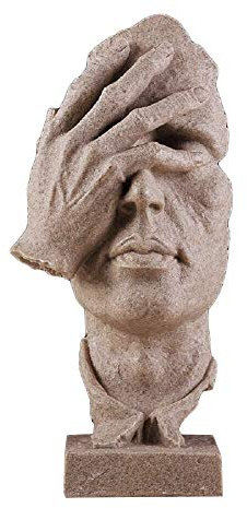 Creative Abstrakt Decor der Denker Statue Face & Hand Statuen Und Skulpturen Schreibtisch Decor Keep Silence Figur No See Sand
