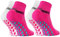 Rainbow Socks - Jungen Mädchen Neon Sneaker Sport Stoppersocken - 2 Paar - Weiß Rosa - Größen 30-35