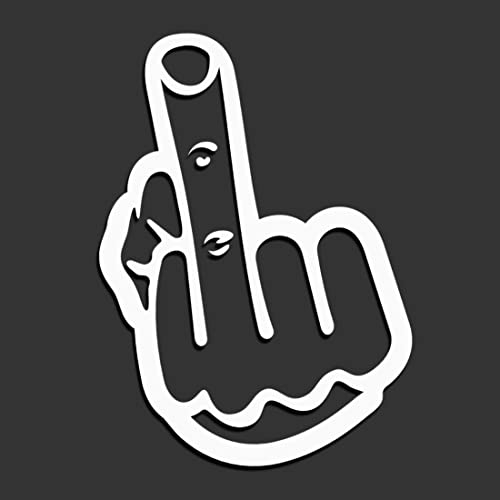 Decus STINKEFINGER II L 2455 (weiß) // Sticker OEM JDM Style Aufkleber