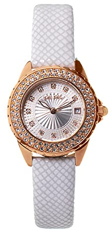 Folli Follie Women's Automatic Analogue Digital Watch with Leather Strap S0357005