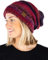 Funky Junque Trendige, warme Strickmütze mit Zopfmuster, Burgunderrot, Ombré-, Einheitsgröße