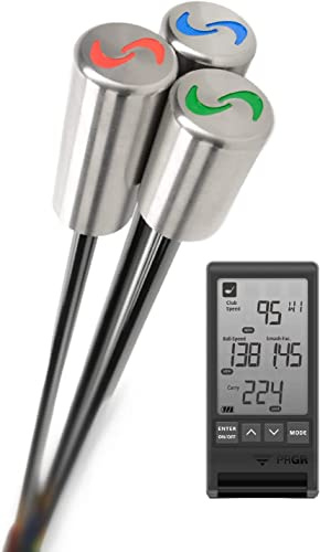 Superspeed Golf Men's Training System + PRGR HS 130A Launch Monitor Pack | Swing Speed Training System | Measures Club and Ball Speed, Smash Factor