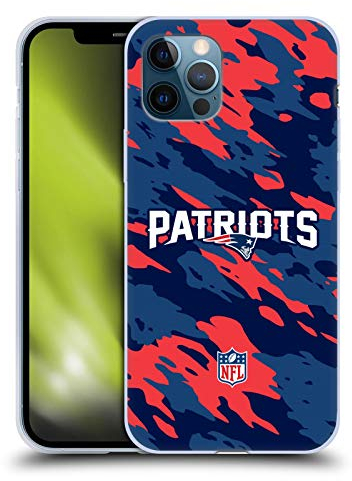 Head Case Designs Offizielle NFL Camou New England Patriots Logo Soft Gel Handyhülle Hülle kompatibel mit Apple iPhone 12 / iPhone 12 Pro