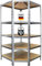 Floordirekt Eckregal | Schwerlastregal | Traglast von bis zu 875 kg | Steckregal | Werkstattregal | In 2 Farben erhältlich (Verzinkt, 180 x 90 x 42 x 60 cm)