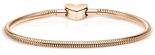 BERING Damen-Armband für Charms Edelstahl rosé 617-30-X0, Länge:19 cm