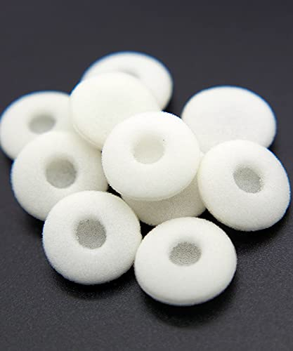 FAAEAL 15 Pairs Soft Foam Earbuds Headphone Earpads Ear Bud Pad Cushion Replacement Sponge Covers Compatible with AirPods iPod iPhone Itouch Ipad Headsets in Ear Earphones (White)