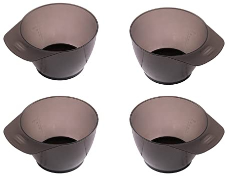 GSHLLO 4 PCS Plastic Hair Color Mixing Tint Bowls - Hair Dye Tinting Tools for Salon Hairdressing