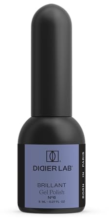 DIDIER LAB Premium Brillant No.06 Flash Gel Polish – Silver UV/LED Glitter Gel With Diamond Shine – Highly Pigmented Self-Levelling Varnish – Long-Lasting High Gloss Colour – Flash Shine Effect – 8ml