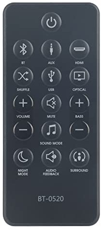 ECONTROLLY BT-0520 Replaced Remote Control Fit for JBL JBLBARSBLKAM Bar Studio 30W Stereo Soundbar