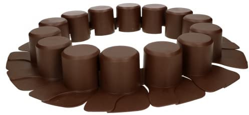KOTARBAU® Garten-Palisade 60mm x 4,05m Braun zum Abgrenzen von Rasen und Gehwegen