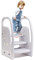 Leogreen Kinder Tritthocker, 3 Stufiger Trittschemel, Höhenverstellbar, mit Zwei-Armlehnen, Kinderschemel aus Kunststoff, für Kinderzimmer, Küche und Badezimmer (Grau)