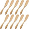 CHWAIKA Käsestreuer Holz Buttermesser Streuer 10er Set Käsestreuer Messer für Käse Butter Sahne Zuckerguss Marmelade (Natur)