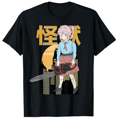 Anime Kettensäge Mädchen - Japanische Horror Ästhetische Kawaii - Säge T-Shirt