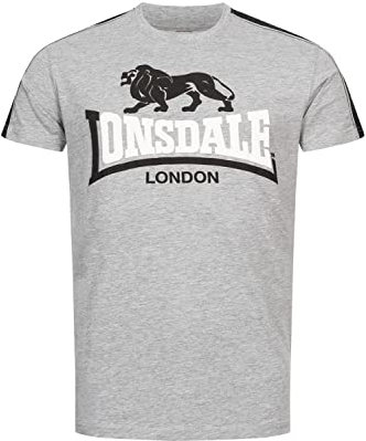 Lonsdale Herren T-Shirt Normale Passform ARDMAIR Marl Grey/Black/White XXL 117366
