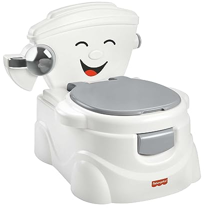 Fisher-Price Meine erste Toilette Töpfchen für Babys, interaktives Trainingstöpfchen mit Musik und Geräuschen, (Poland) HJC39