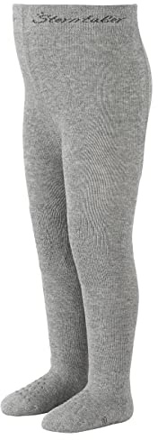 Sterntaler Unisex Kinder Strumpfhose Uni, Hellgrau Meliert, 74