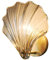 KRIPINC LED Wandleuchte Innen, Shell Geformte Wandlampe Innen E14, Shell Geformte Wandleuchte Glas, Wandlampe Modern, Wandleuchte Innen Vintage für Wohnzimmer, Schlafzimmer, Nachttisch (Bernstein)