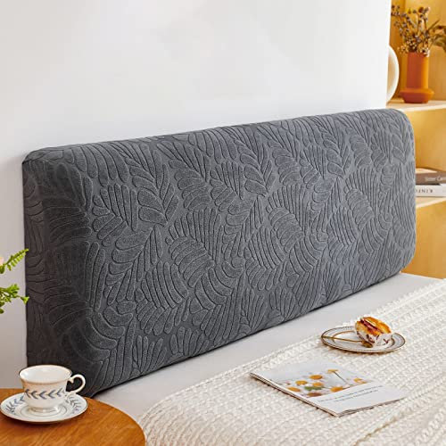 WSGJHB Bettkopfteil Bezug Bettbezug Hussen, Strecken Weicher Staubdichte Hussen für Schlafzimmer Kopfteil Betthusse für das Kopfteil 210-240 cm Dunkelgrau