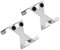 WELWIK 2PCS Stainless Steel Door Hanging Clothes Hanger Metal X Shaped Double Hook Silver Cabinet Rack Household Clothes Hanger Suitable for Small Utensils Such as Cutlery Apron Hot Pad Spoon