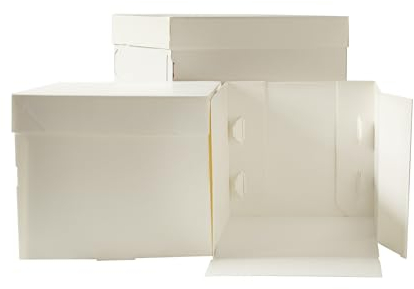 Decora, 0339403 Scatola per Dolci in cartone Microonda con coperchio, da 30,5 X 30,5 X H15 cm, per Trasportare e Conservare Torte, te, Imbustate Singolarmente. Prodotto brevettato. Made in Italy.