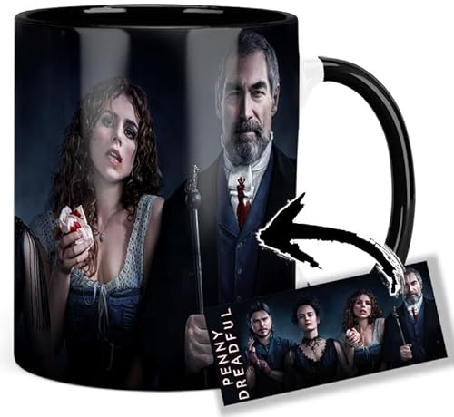 Penny Dreadful Eva Green Josh Hartnett Timothy Dalton Billie Piper A Tasse Innen & Henkel Schwarz Keramikbecher Mug
