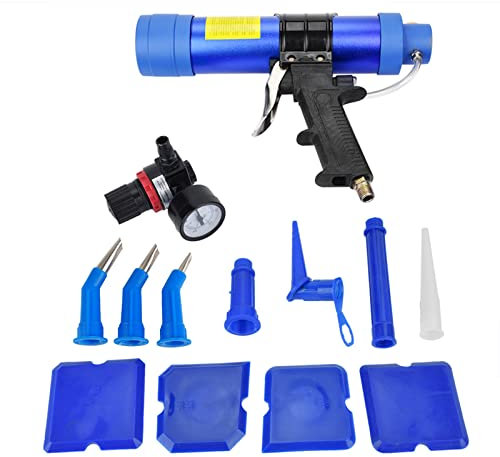 Mokernali Silicone Gun, Air Caulking Gun, 10.6¡Á10.2 Inch, for Silicone Cartridges and 310ML Adjustable Glass Sealants, Seals with Precision and Ease