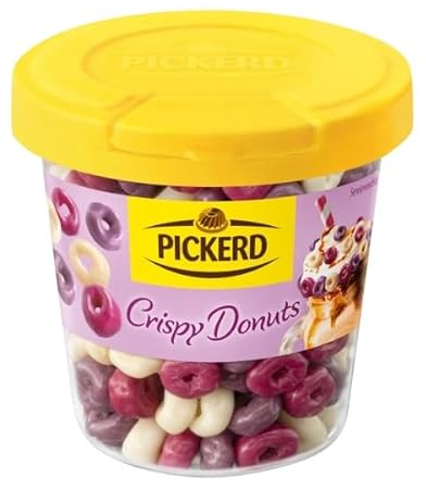 Pickerd Crispy Donuts mit weißer Schokolade überzogene Mini Donuts in verschiedenen Farben 65 g
