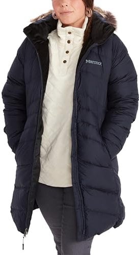 Marmot Damen Wm's Montreal Coat, Leichte Daunenjacke, wasserdichter Daunenparka, warmer Wintermantel, regendichte Winterjacke, winddichte Funktionsjacke mit Kapuze, Midnight Navy, M