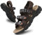 ZYLDK Sandales Homme Cuir Marche Randonnée Été Extérieur Bout Ouvert Chaussures de Sport Plage