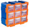 Brigros - Cassettiera Porta Minuteria In Plastica Trasparente, Cassettiera Plastica 9 Cassetti, Cassettiera Porta Oggetti Modulare Per Garage O Officina (9 scomparti)
