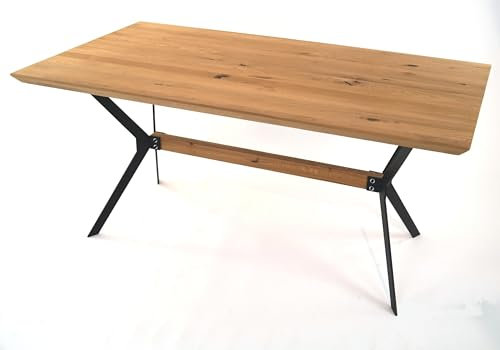 möbelando Esstisch >9207-180< in Eiche, Eiche Massiv - 180x75x90cm (BxHxT)