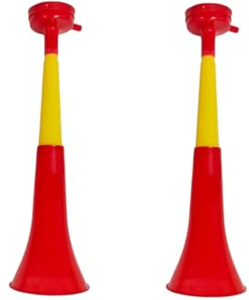 Vuvuzela Trompeten, zwei Körper, Zubehör für Fußball und Sportfeiern, lauter Lufthorn für Animation, ideal für den Transport (2 Produkte, Spanien)