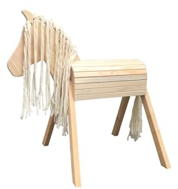 Jamso Design│Holzpferd Flocky zum Selbstgestalten│Dein individuelles Pferd für drinnen und draußen