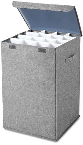 Yalikop 16 Fächer, Rollen-Ordner, Organizer, Plakathalter | 40 x 40 x 62 cm, mit Deckel und Griffen, geeignet für Ankerdiagramme, Karten, Geschenkverpackungen, architektonische Pläne