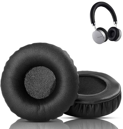 Almohadillas de Repuesto HTINDUSTRY compatibles con los Auriculares Pioneer SE-MJ561BT-S SE/MJ561BT-S Almohadillas para los oídos de Cuero con proteínas más Blandas/Espuma de Memoria