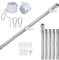 sourcing map Flag Pole Kit, 6FT Stainless Steel Flagpole Kit with 360°Anti-wrap Rotating Ring, Flagpole Holder for House Porch Outdoor Boat, RV, Truck